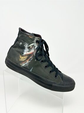 Converse Chuck Taylor All Star Hi Sneakers Unisex Black DC Comics Joker Size 7